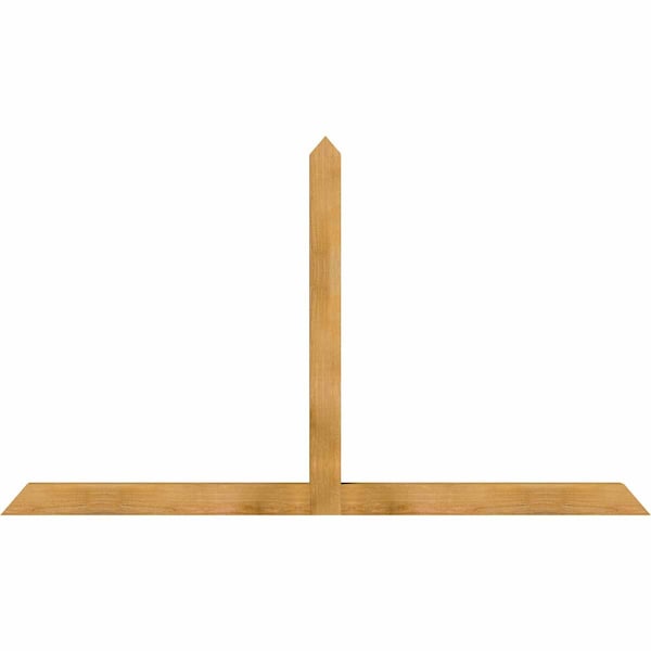 Ekena Millwork Portland Rough Sawn Timber Gable Bracket, Western Red Cedar, 84"W x 49"H x 4"D x 4"F, 14/12 Pitch GBW084X49X0404POR00RWR - main